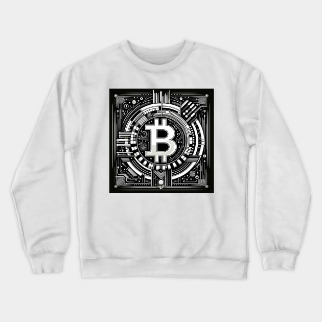 Digital Genesis: The Circuitry of Bitcoin Crewneck Sweatshirt by heartyARTworks